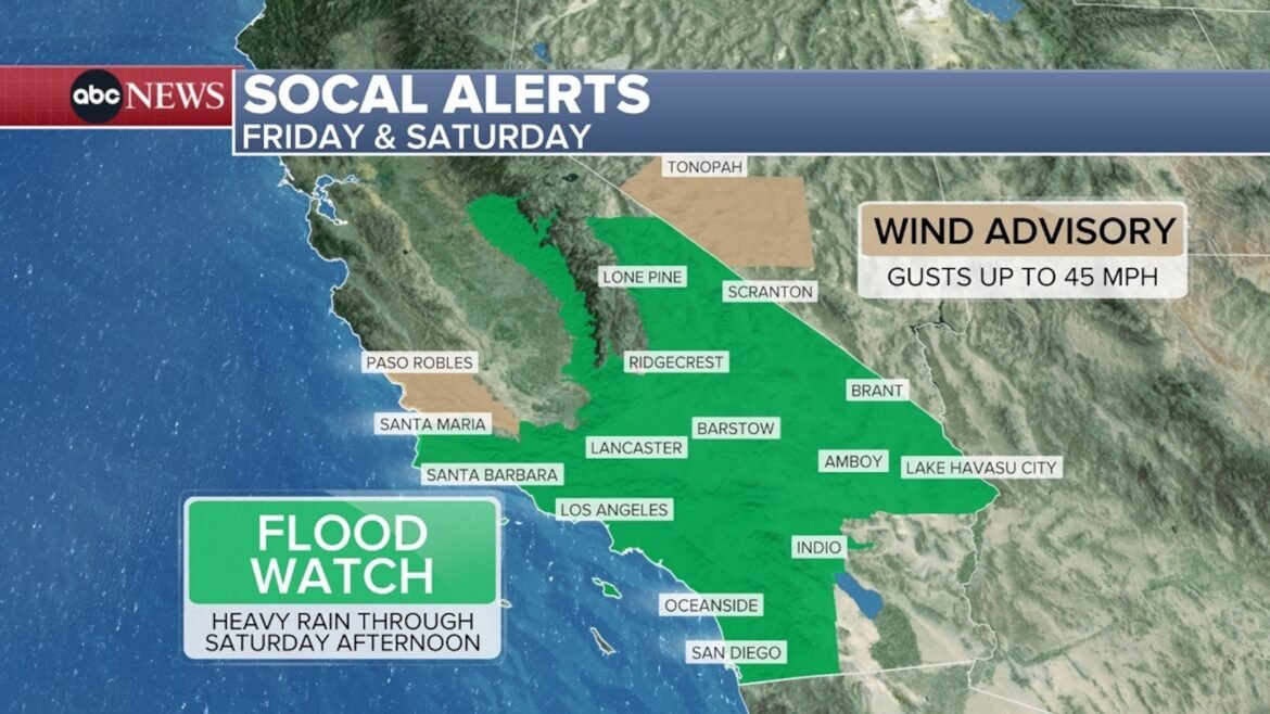 लाखों लोग बाढ़ की निगरानी में हैं, निकासी के आदेश दिए गए हैं क्योंकि दक्षिणी कैलिफ़ोर्निया के जले हुए क्षेत्र तूफान के लिए तैयार हैं

